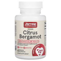 Бергамот, Citrus Bergamot, Jarrow Formulas, 500 мг, 60 растительных капсул