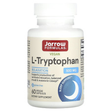 Триптофан (L-Tryptophan), Jarrow Formulas, 500 мг, 60 капсул