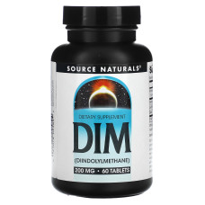 Дииндолилметан, DIM, Source Naturals, 200 мг, 60 таблеток