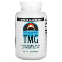 Триметилглицин (ТМГ), TMG, Source Naturals, 750 мг, 240 таблеток