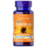 Лютеин с зеаксантином, Lutein, Puritan's Pride, 40 мг, 120 гелевых капсул
