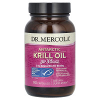 Жир криля для жінок, Krill Oil, Dr. Mercola, антарктичний, 90 капсул