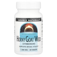 Поддержка сексуального здоровья (горянка), Horny Goat Weed (Epimedium), Source Naturals, 1000 мг, 30 таблеток