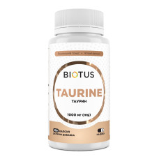 Таурін, Taurine, Biotus, 1000 мг, 100 капсул