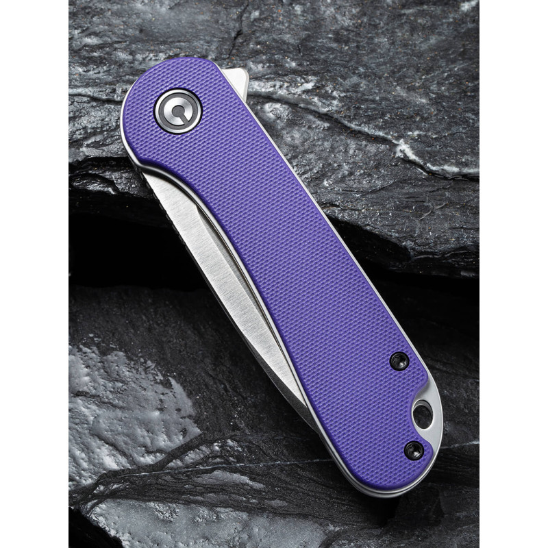 Ніж складаний кишеньковий Civivi Elementum, (7.5 см) D2 / G10 фіолетовий