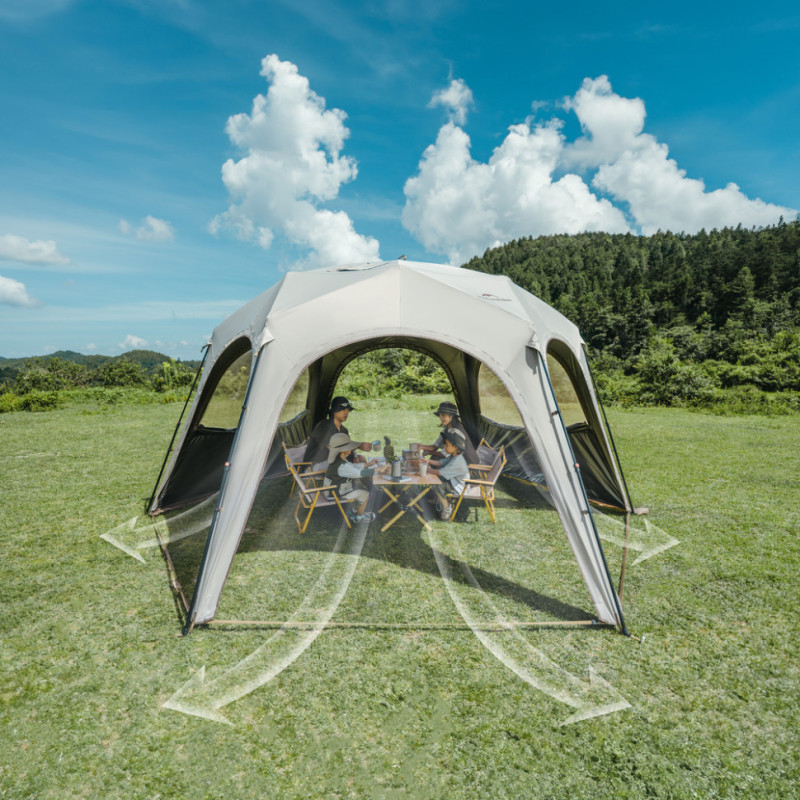 Тент для кемпінгу Naturehike CNK230WS014, 4.6 м * 4,0 м, бежевий