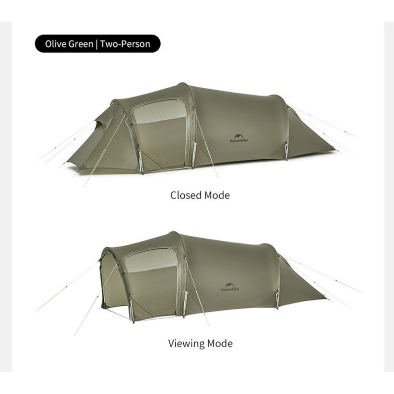 Намет тримісний Naturehike Opalus, UL, CNK2450WS036, темно-зелений