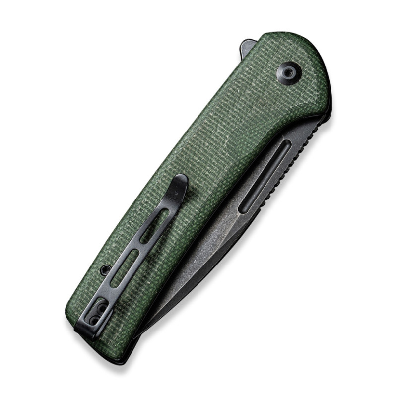 Ніж складаний туристичний Civivi Conspirator, (8.8 см) Nitro-V / Micarta зелений