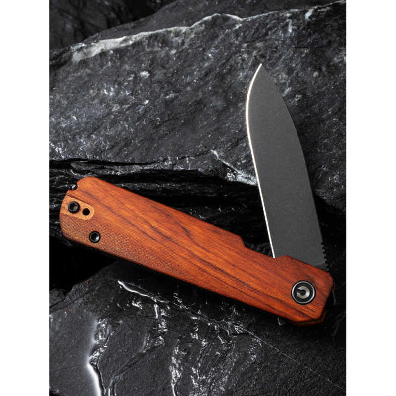 Ніж складаний кишеньковий Civivi Sendy, (7.2 см) Nitro-V / Guibourtia Wood