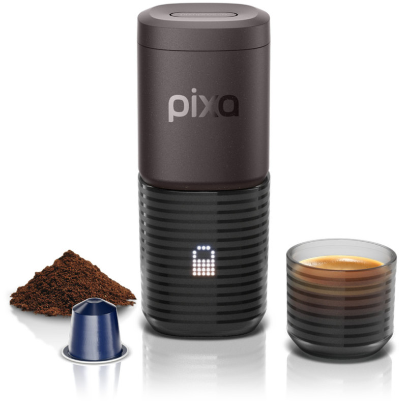 Портативна електрична еспресо-кавоварка Wacaco Pixapresso для меленої кави та капсул, темний бурґунд