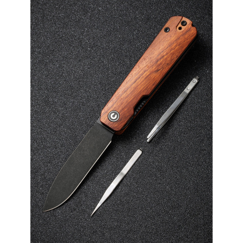 Ніж складаний кишеньковий Civivi Sendy, (7.2 см) Nitro-V / Guibourtia Wood
