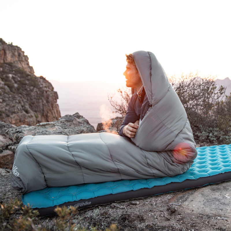Спальний мішок з капюшоном Naturehike MS100 CNK2350WS023 лівий, сірий