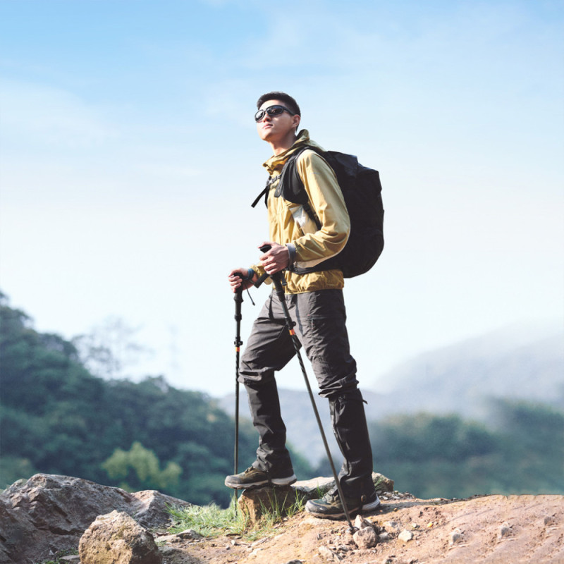 Трекінгові палиці 2шт. Naturehike CNK2450DS013, 115-135 см, чорні