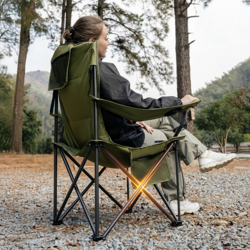 Комплект із крісел туристичних складаних (2 шт.) Naturehike ComfortMax Star T01 CNK2550JJ029, чорний