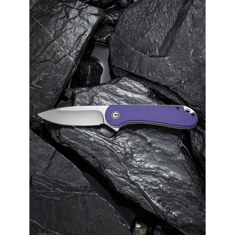Ніж складаний кишеньковий Civivi Elementum, (7.5 см) D2 / G10 фіолетовий