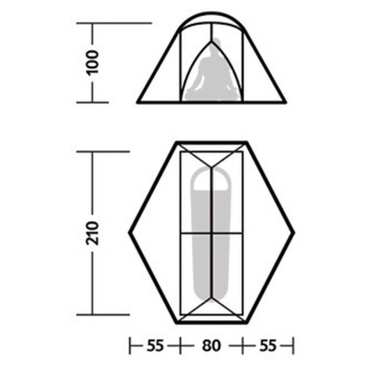 Намет одномісний ультралегкий Naturehike Mongar UL CNK2550WS016, коричневий