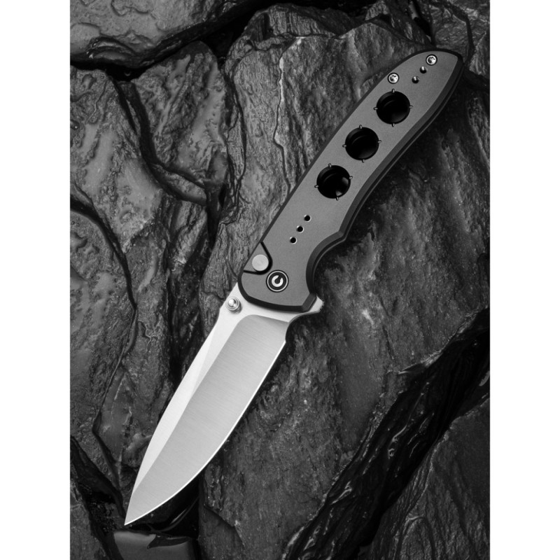 Ніж складаний туристичний Civivi Hyperpulse, (8.9 см) 14C28N / Aluminum сірий