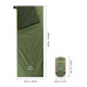 Спальний мішок Naturehike LW180 Mini NH21MSD04, лівий, темно-зелений