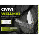 Ніж складаний туристичний Civivi Wellmax (9.1 см) 14C28N / Aluminum сірий