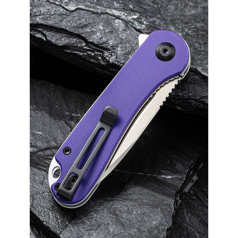 Ніж складаний кишеньковий Civivi Elementum, (7.5 см) D2 / G10 фіолетовий