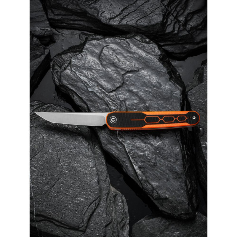 Ніж складаний кишеньковий Civivi KwaiQ , (7.6 см) Nitro-V / G10 чорно-помаранчевий
