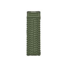 Матрац туристичний надувний одномісний Naturehike CNK2550WS019, 200х60х6.5 см, зелений, для кемпінгу із мішком для надування