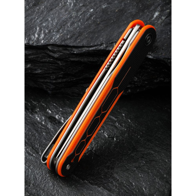 Ніж складаний кишеньковий Civivi KwaiQ , (7.6 см) Nitro-V / G10 чорно-помаранчевий