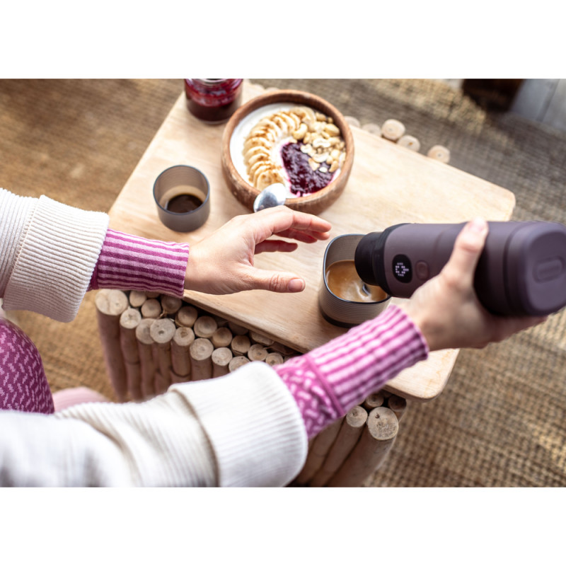 Портативна електрична еспресо-кавоварка Wacaco Pixapresso для меленої кави та капсул, темний бурґунд