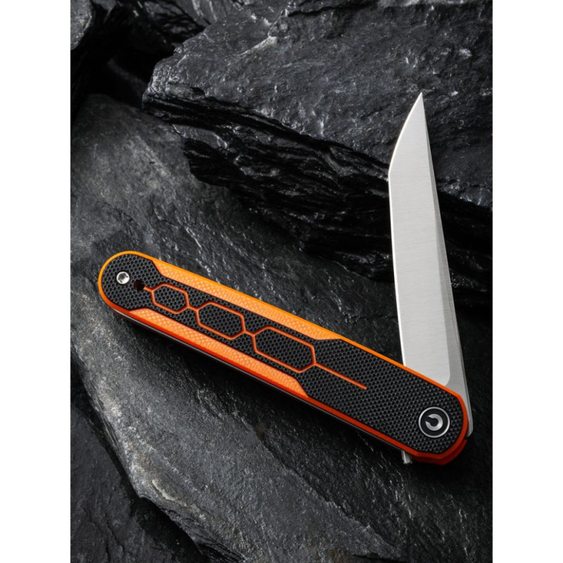 Ніж складаний кишеньковий Civivi KwaiQ , (7.6 см) Nitro-V / G10 чорно-помаранчевий