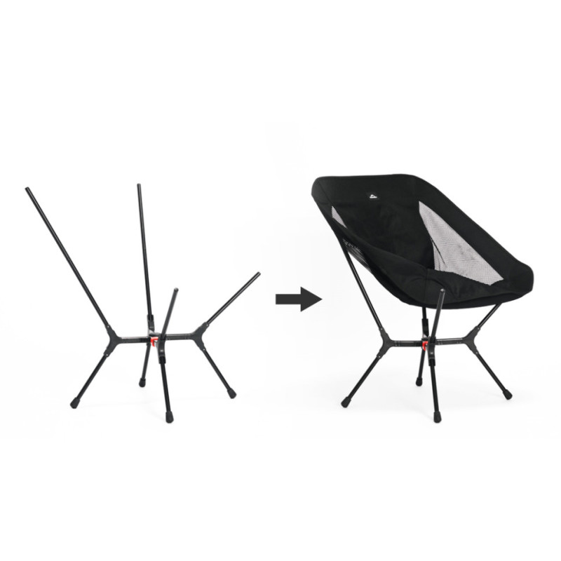 Стілець складаний ультралегкий Naturehike CNK2550JJ013 Yamami YL01, розмір М, алюміній, оливковий