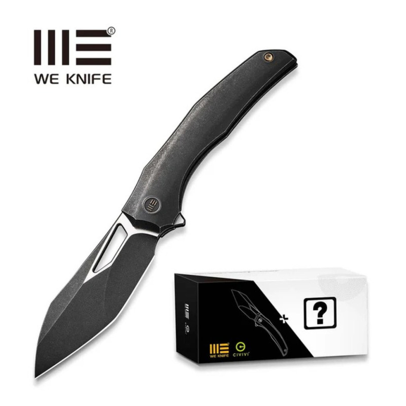 Ніж складаний туристичний WE Knife Ignio Mystery Box, (8.4 см) CPM 20CV / титан 6AL4V чорний