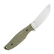 Ніж з чохлом туристичний SRM Fossa 605T-MP, (8.8 см) 14C28N / Micarta зелений