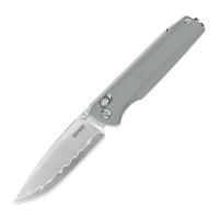 Ніж складаний туристичний SRM Terrier (9 см) 140Cr / G10 сірий