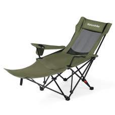 Крісло-шезлонг складане Naturehike CNK2550JJ023 Nightfall T05, сталь, оливкове