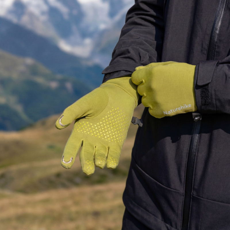 Рукавички туристичні вовняні Naturehike CYY2610FS010, L, зелений