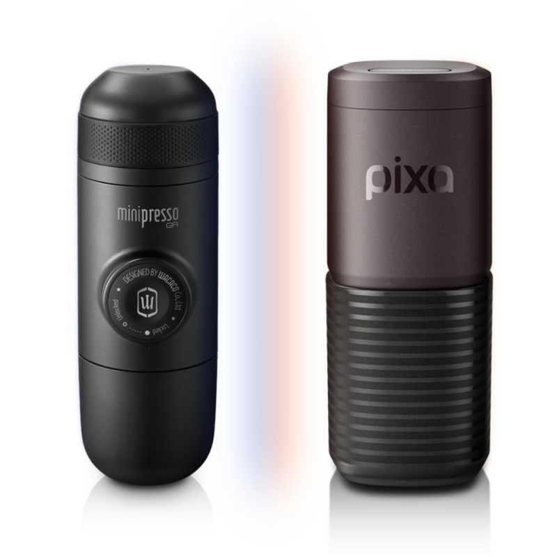 Портативна електрична еспресо-кавоварка Wacaco Pixapresso для меленої кави та капсул, темний бурґунд