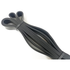 Резиновая петля (эспандер) EasyFit, сопротивление 6-31 кг, длина 208 см, ширина 2 см, толщина 4,5 мм, латекс, черный, для силовых тренировок и реабилитации