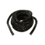 Канат для кроссфіта EasyFit Battle Rope, Довжина 12 м, Вага 10,5 кг, Поліпропілен (PP), Вініл, Чорний