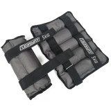 Обтяжувачі для ніг та рук з металом EasyFit Metal (пара), Вага 5 кг, Оксфорд, Метал, Чорно-сірий