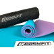 Двошаровий килимок EasyFit для пілатесу, фітнесу та йоги з чохлом, 183x61 см, товщина 6 мм, TPE/TC, ECO-Friendly, м'ятно-фіолетовий