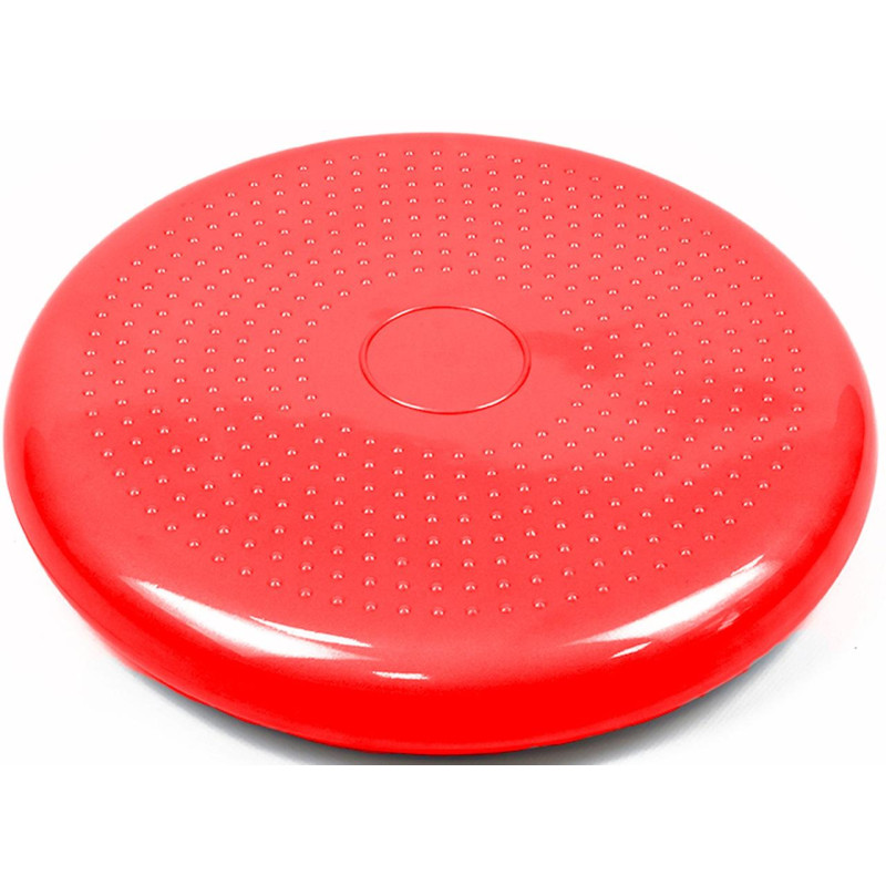 Балансировочная массажная подушка EasyFit, Диаметр 33 см, Максимальная нагрузка 120 кг, Резина, Красный