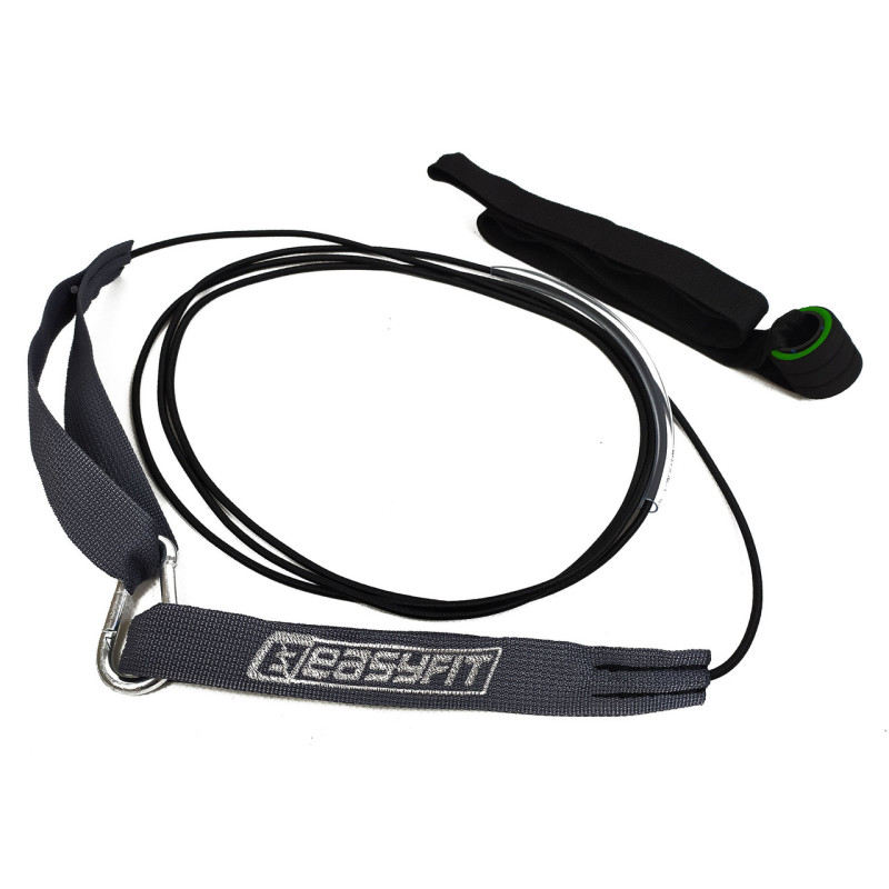 Резиновая петля-эспандер EasyFit, Сопротивление 1-6 кг, Длина 300 см, Латекс, Нейлон, Сталь, Пластик, Неопрен, Для лыжника, пловца, боксера, Серый