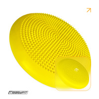 Балансувальна масажна подушка EasyFit, Діаметр 33 см, Максимальне навантаження 120 кг, Гума, Жовтий