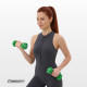 Гантель для фітнесу EasyFit з вініловим покриттям, Вага 1 кг, салатовий