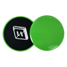 Диски для глайдинга EasyFit (пара), Диаметр 18 см, Максимальная нагрузка 120 кг, Пластик, Зеленый 