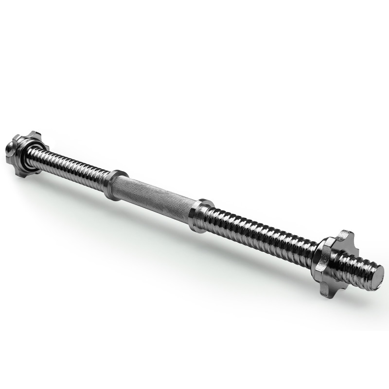 Гантельний гриф EasyFit, Довжина 50 см, Діаметр 25 мм, Хромований,  Гвинтовий замок