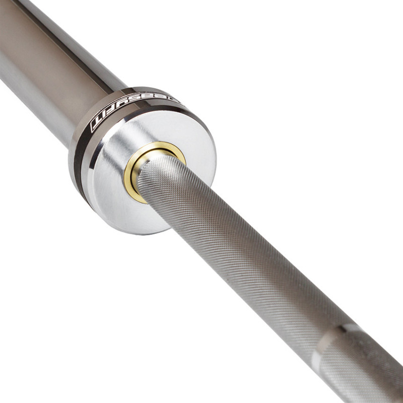 Гриф олімпійський EasyFit прямий, Довжина 2,2 м, Діаметр 50 мм, Максимальне навантаження до 450 кг, Хромований, Для кросфіту та пауерліфтингу