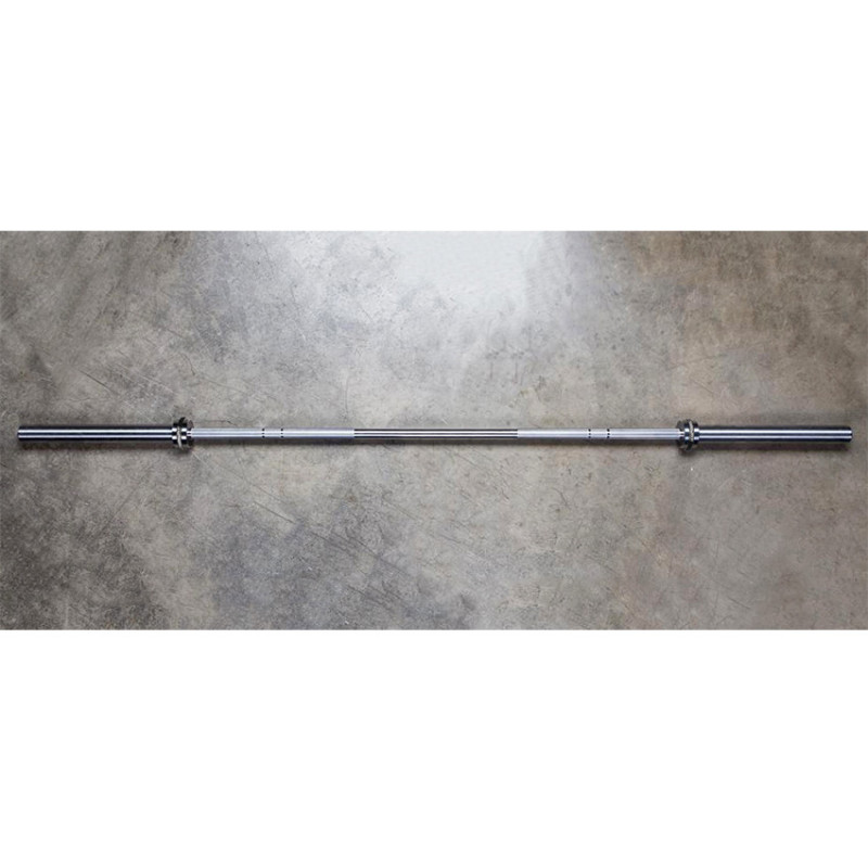 Гриф олімпійський EasyFit прямий, Довжина 2,2 м, Діаметр 50 мм, Максимальне навантаження до 450 кг, Хромований, Для кросфіту та пауерліфтингу