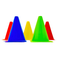 Набір конусів для розмітки EasyFit (10 штук), Висота 17 см, ПВХ, Для тренувань та футболу