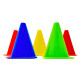 Набор конусов для разметки EasyFit (10 штук), Высота 17 см, ПВХ, Для тренировок и футбола